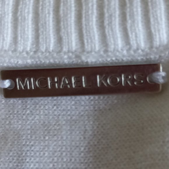 MICHAEL Michael Kors White Cold Shoulder V-Neck Top Sz S  Perfect 4 Any Occasion - Picture 8 of 8